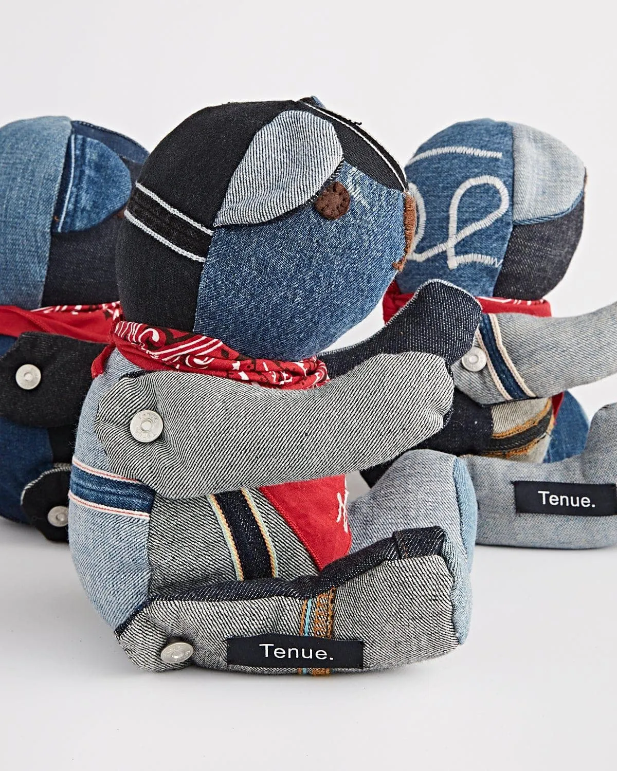 Patchwork Denim 'Stephen' Bear