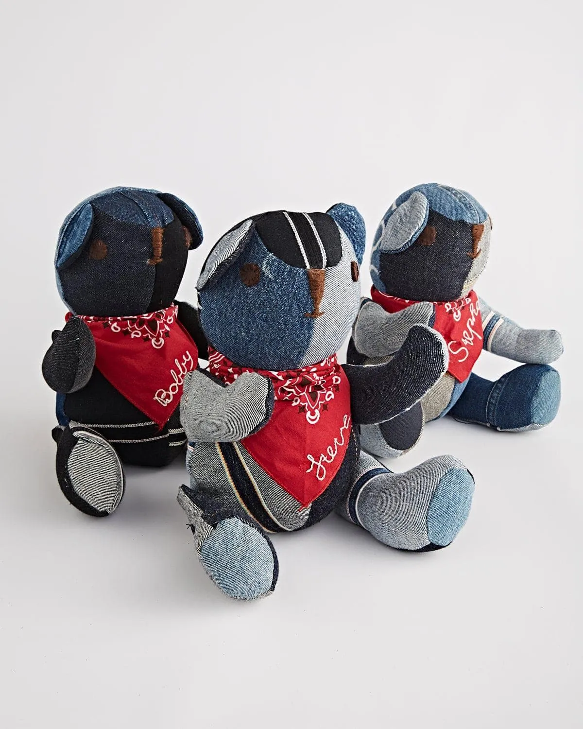 Patchwork Denim 'Stephen' Bear