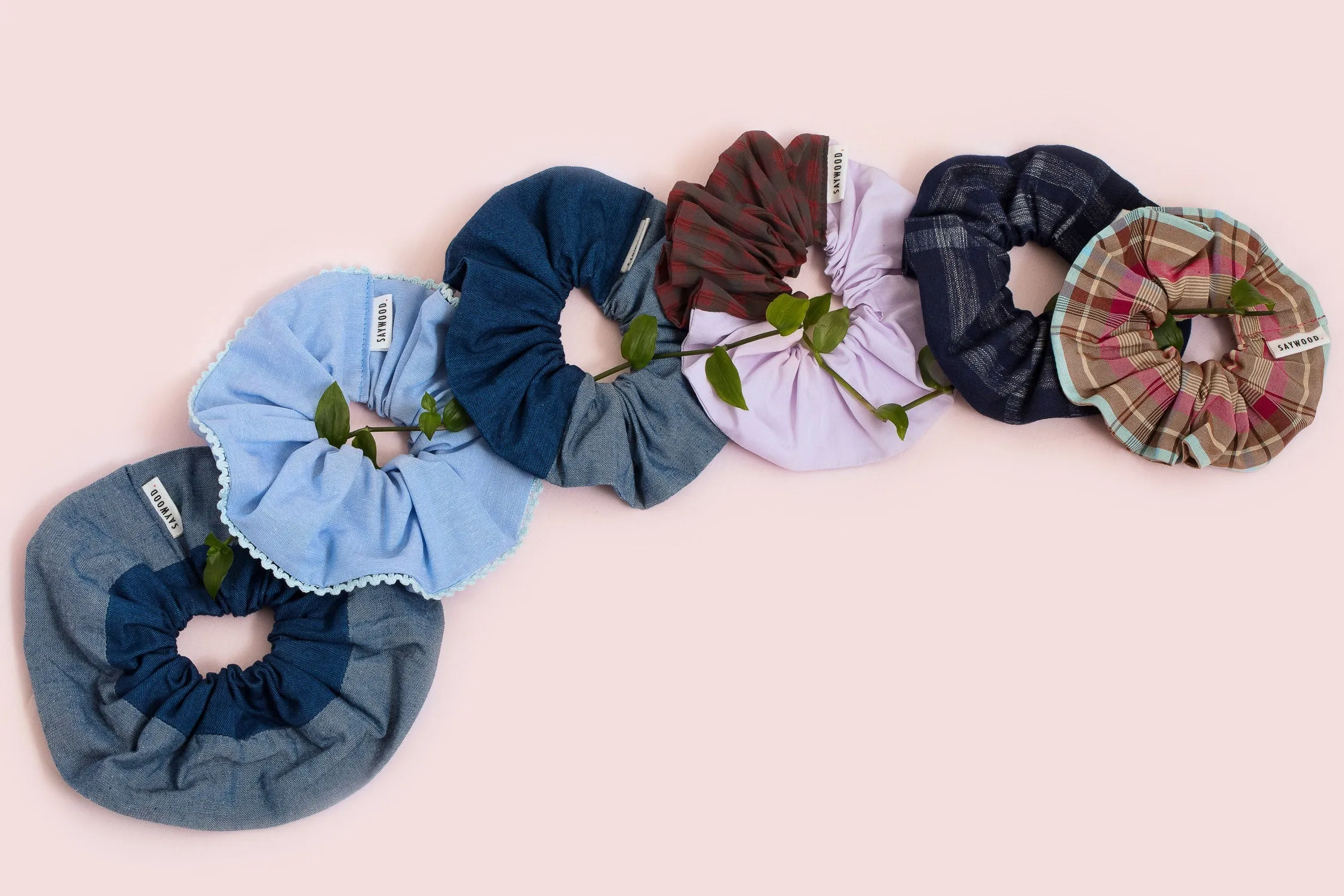 Patchwork Scrunchie, Zero Waste, Japanese Denim