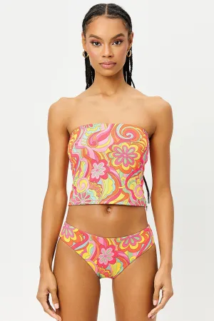 Peace Strapless Bikini Top - Far Out