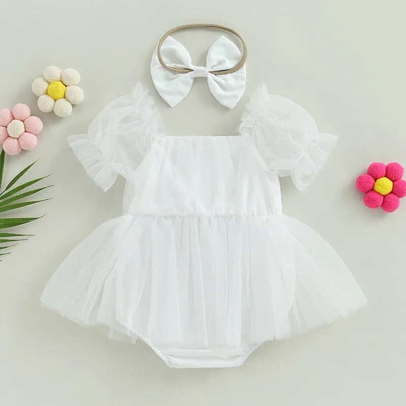 Princess Baby Girl Romper Puff Sleeve Dress