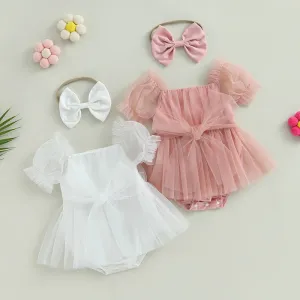 Princess Baby Girl Romper Puff Sleeve Dress