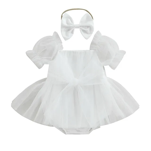 Princess Baby Girl Romper Puff Sleeve Dress