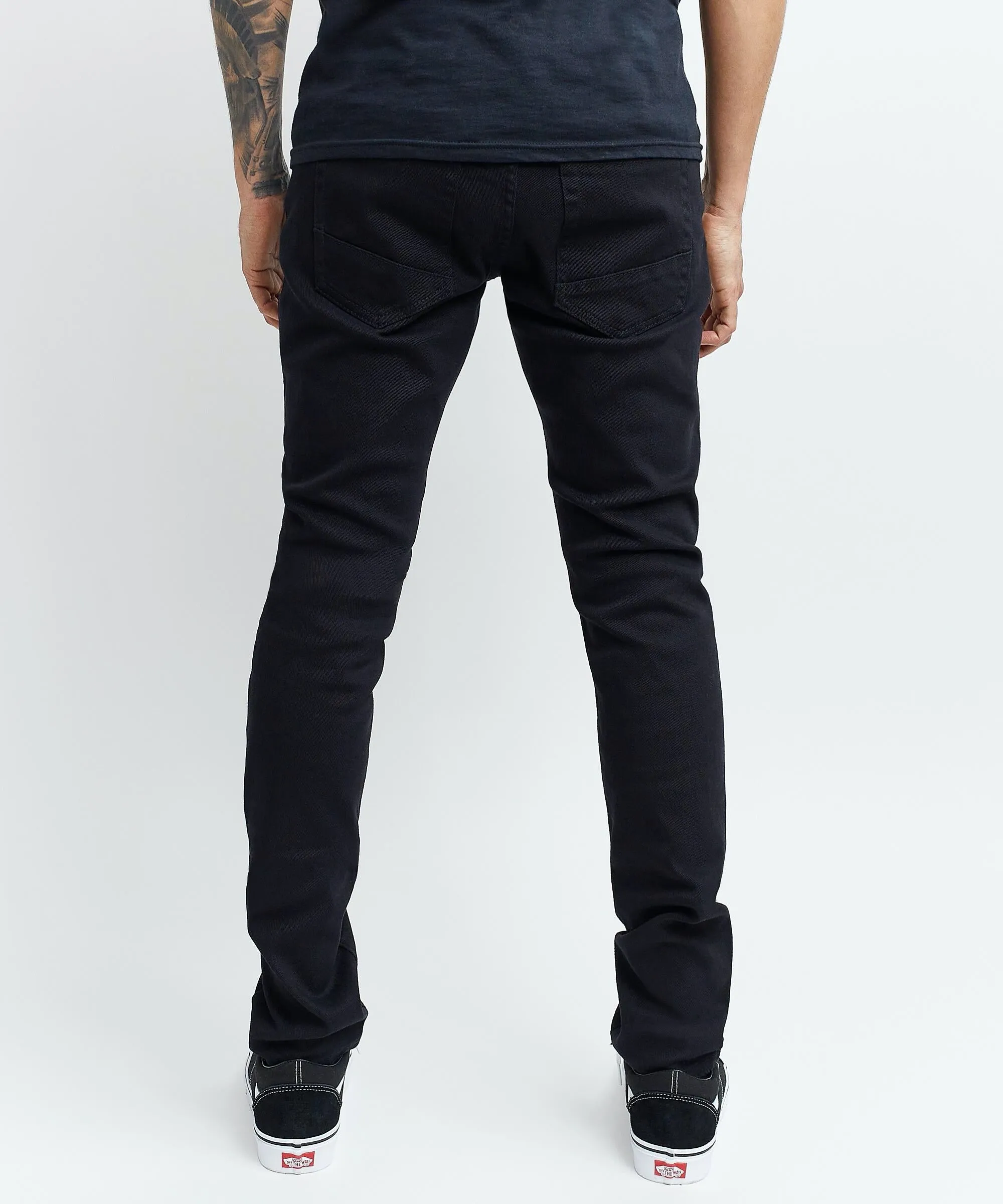 Reason Huntington Ripped Slim Denim in Black