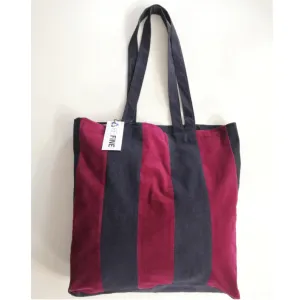 Refine Denim Velvet Indigo Denim Patchwork Tote 01