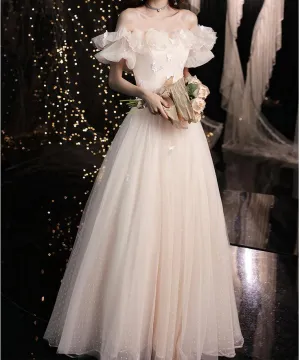 Retro Ethereal Off-Shoulder Prom Dress Bridesmaid dress