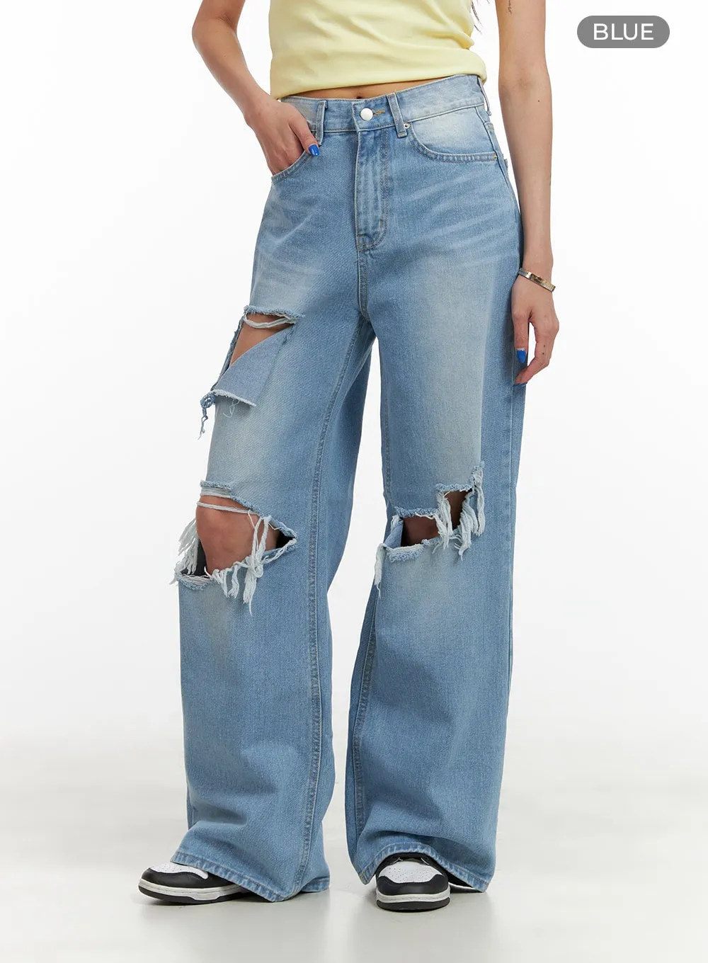 Ripped Baggy Jeans CY431