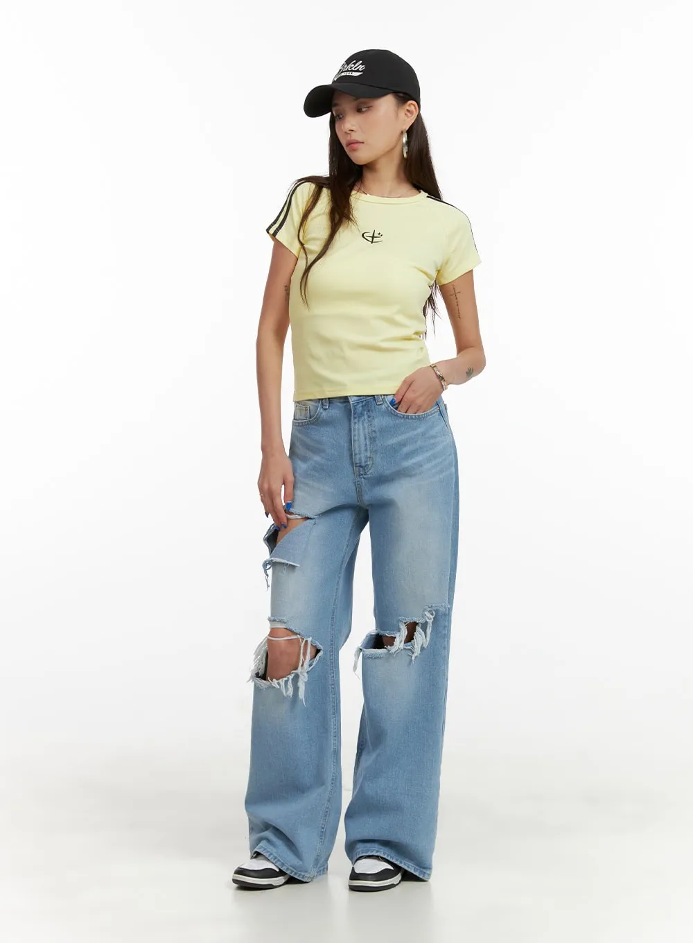 Ripped Baggy Jeans CY431