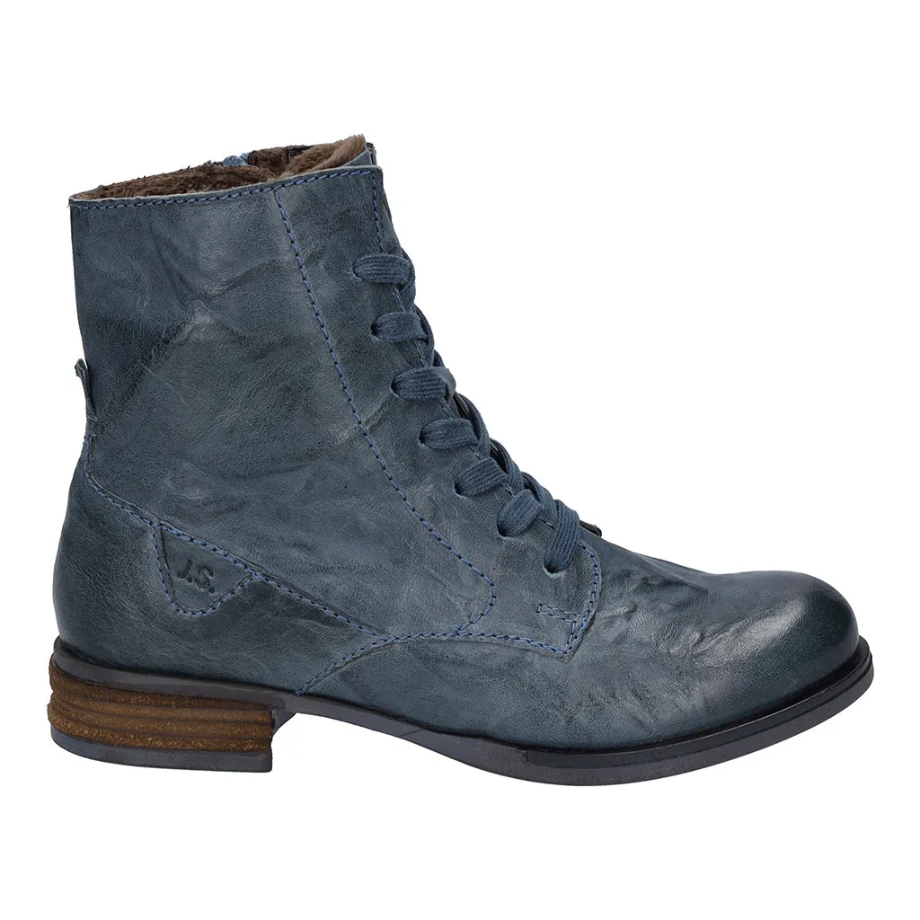 Sanja 01 Azur Blue Lace Ankle Boots