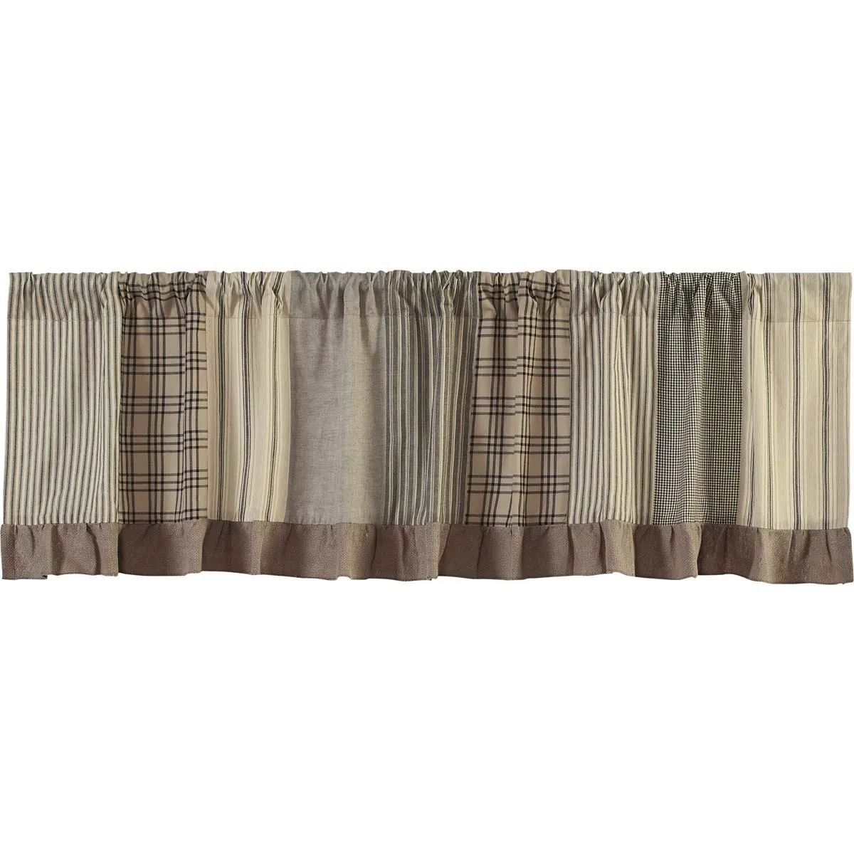 Sawyer Mill Charcoal Patchwork Valance 19x72