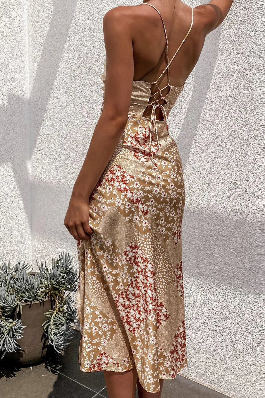 Sexy Spaghetti Straps Backless Party Cocktail Dress