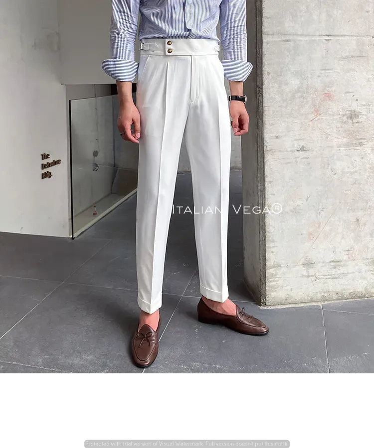 Signature Buttoned Gurkha Pants By Italian Vega™