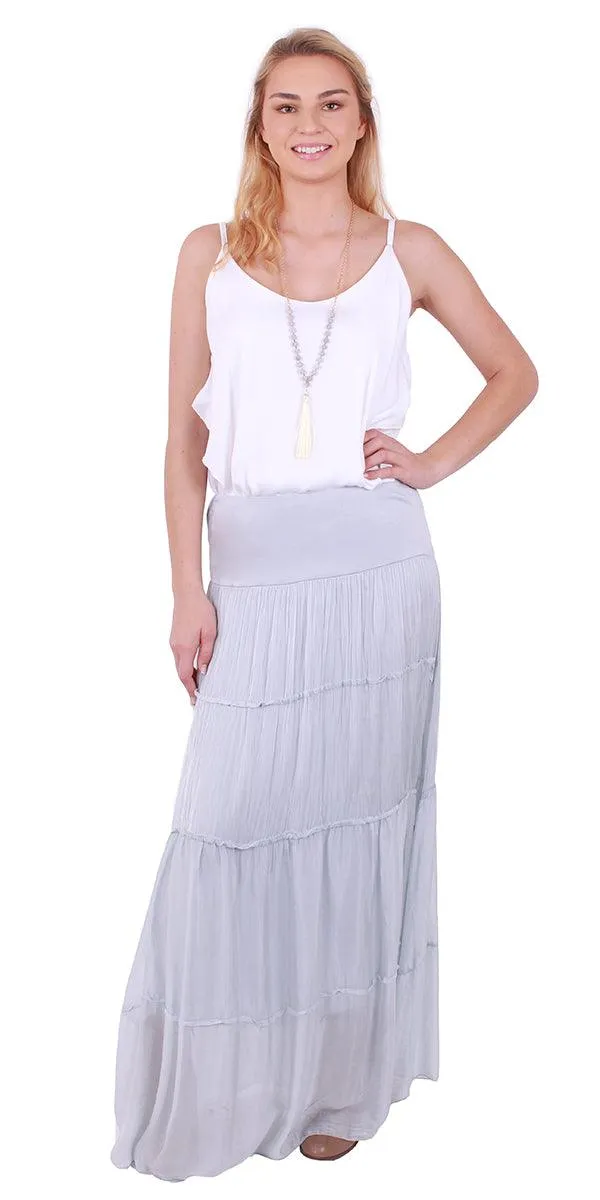 Solima Long Tiered Skirt