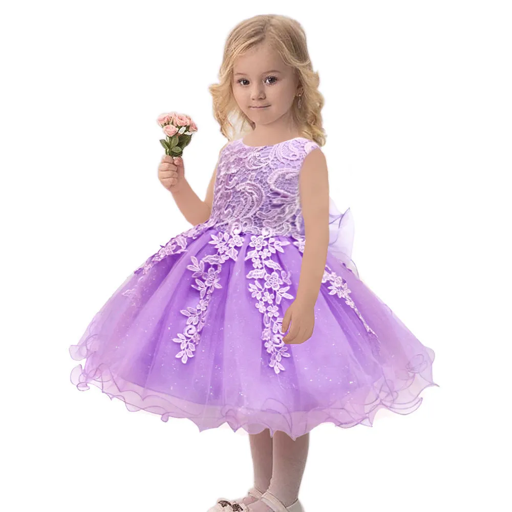 Spring Children's Dress Lace Princess Dress Catwalk Performance Host Evening Dress Flower Girl Gauze Dress