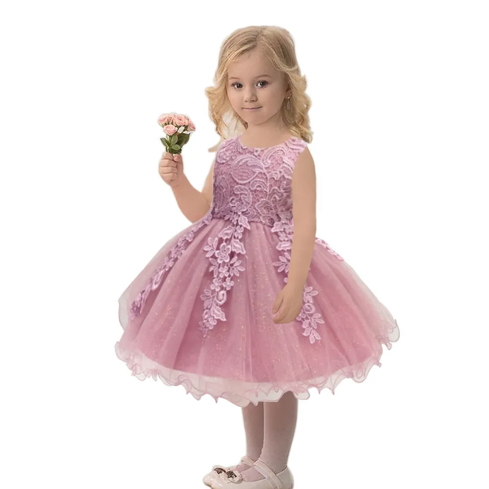 Spring Children's Dress Lace Princess Dress Catwalk Performance Host Evening Dress Flower Girl Gauze Dress