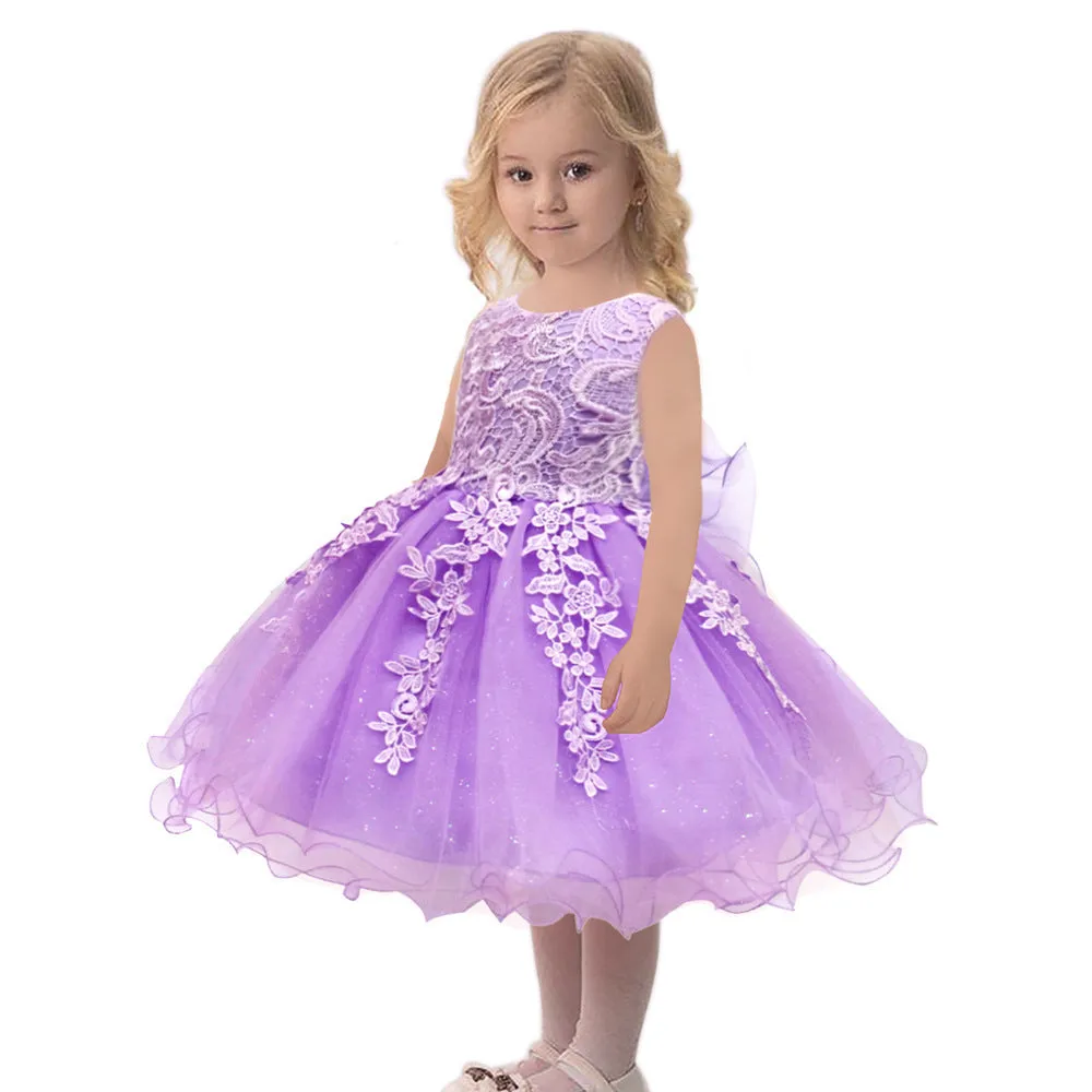 Spring Children's Dress Lace Princess Dress Catwalk Performance Host Evening Dress Flower Girl Gauze Dress