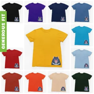 Tasmanian Devil Hem Print Adults T-Shirt (Various Colours)