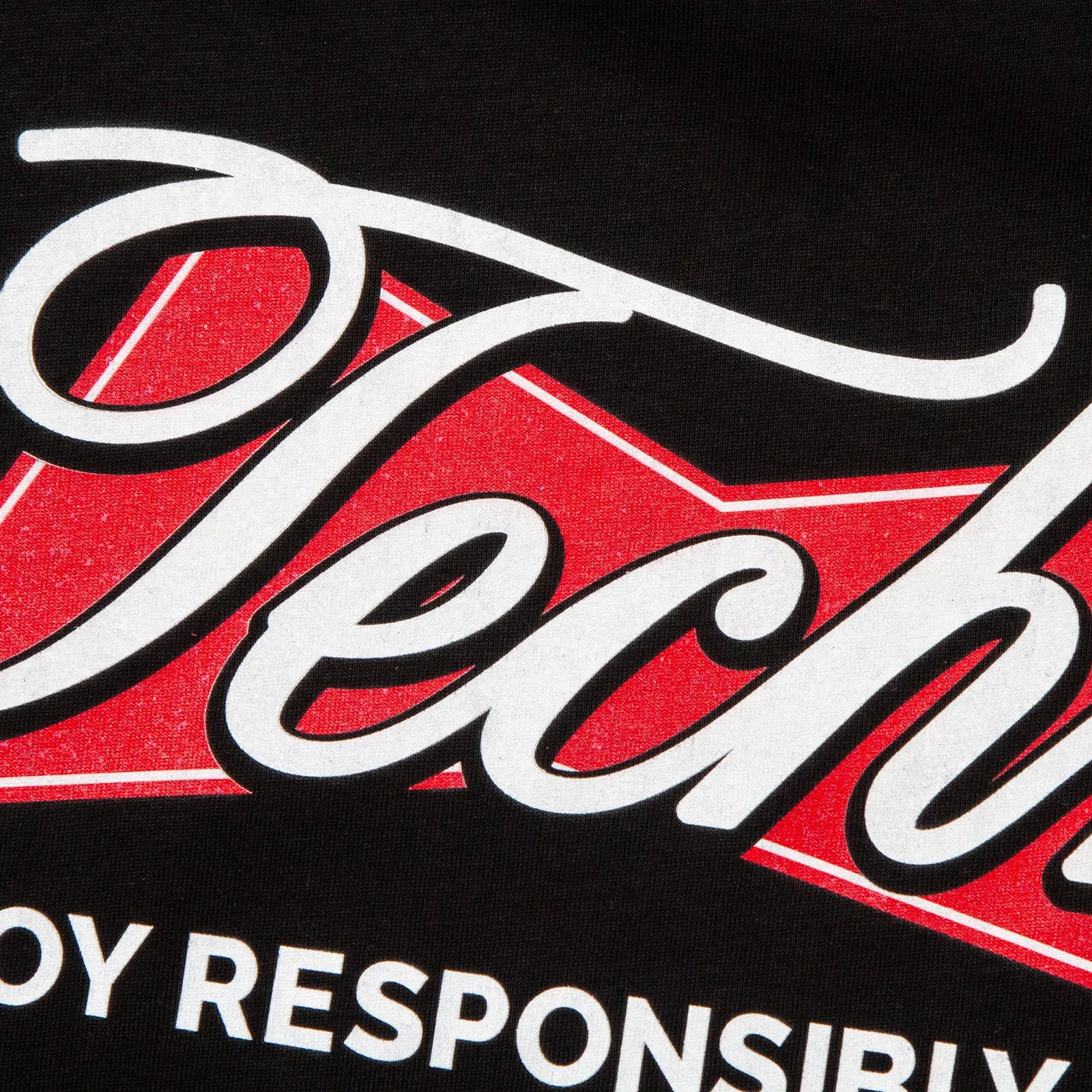 Techno Responsibly Front Print - Tshirt - Black