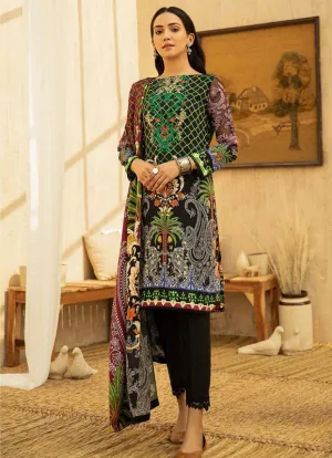 Unstitched Black Pakistani Cotton Suit Dress Material