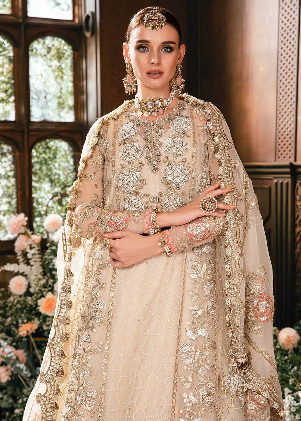 Unstitched Mbroidered Wedding Formals 2024 by Maria B | BD-2805