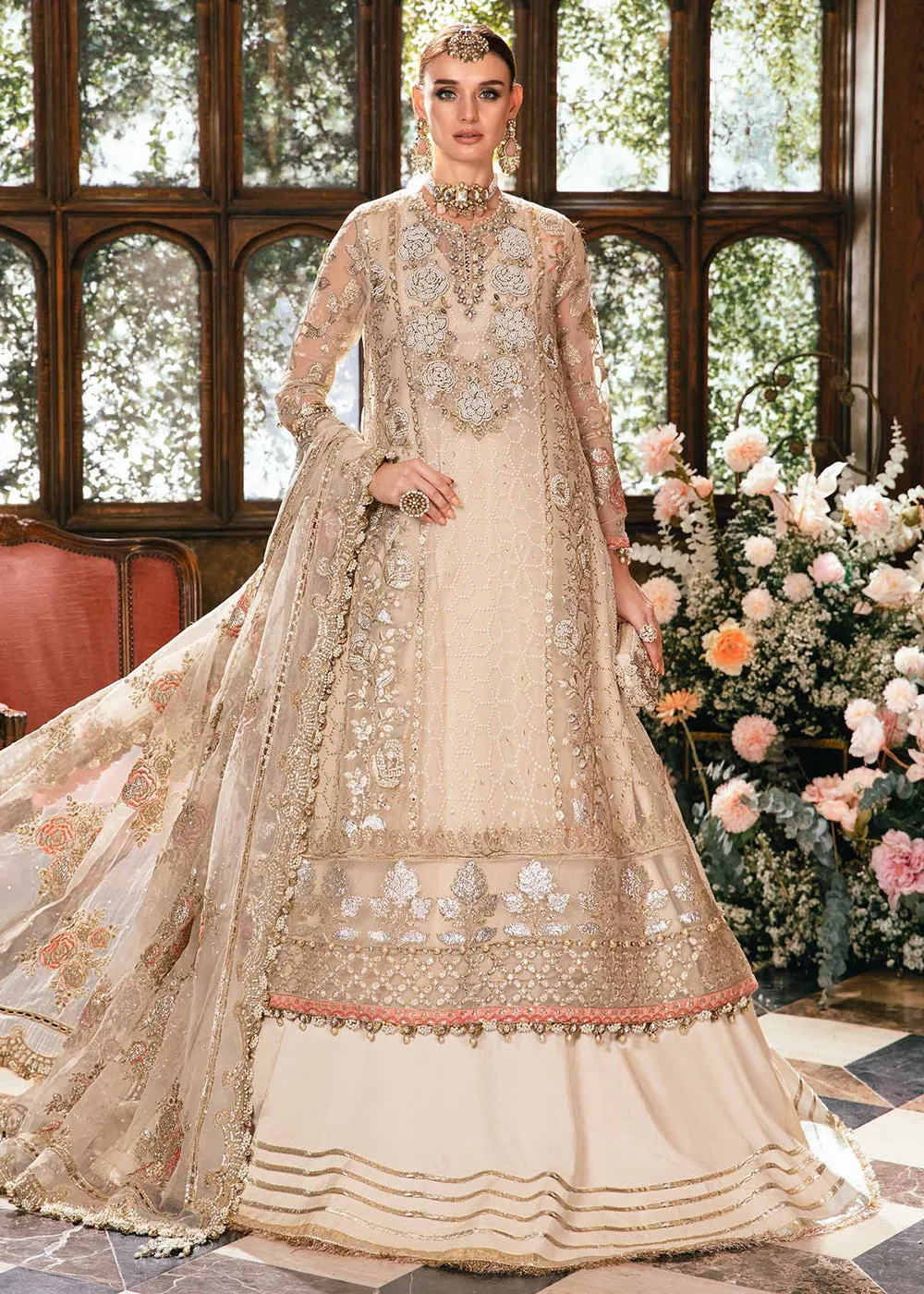 Unstitched Mbroidered Wedding Formals 2024 by Maria B | BD-2805