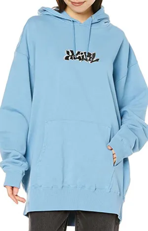 Urban Graffiti Logo Pullover Hoodie - Sky Blue