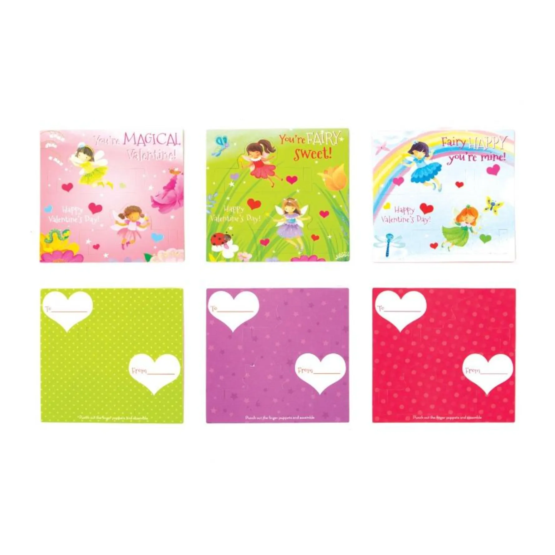 Valentine Cards Set - Fairy Finger Puppet