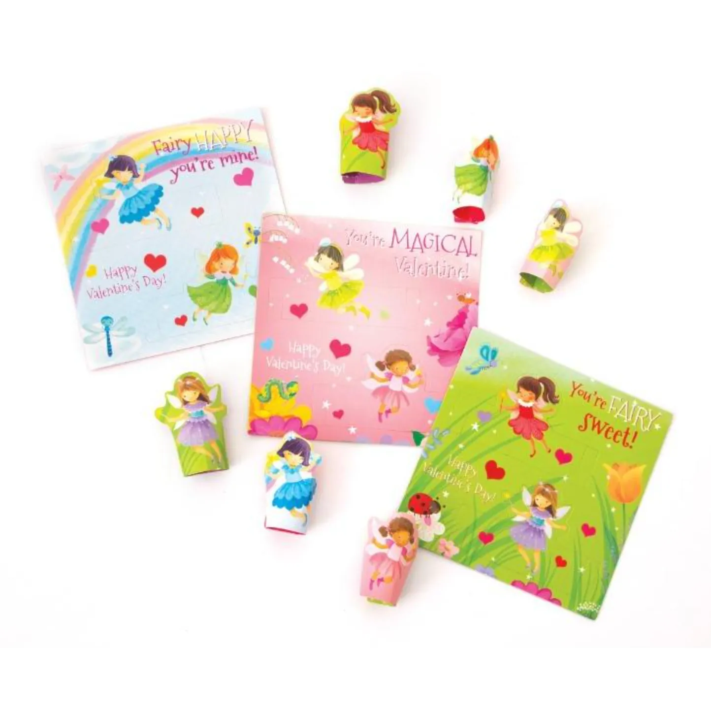 Valentine Cards Set - Fairy Finger Puppet