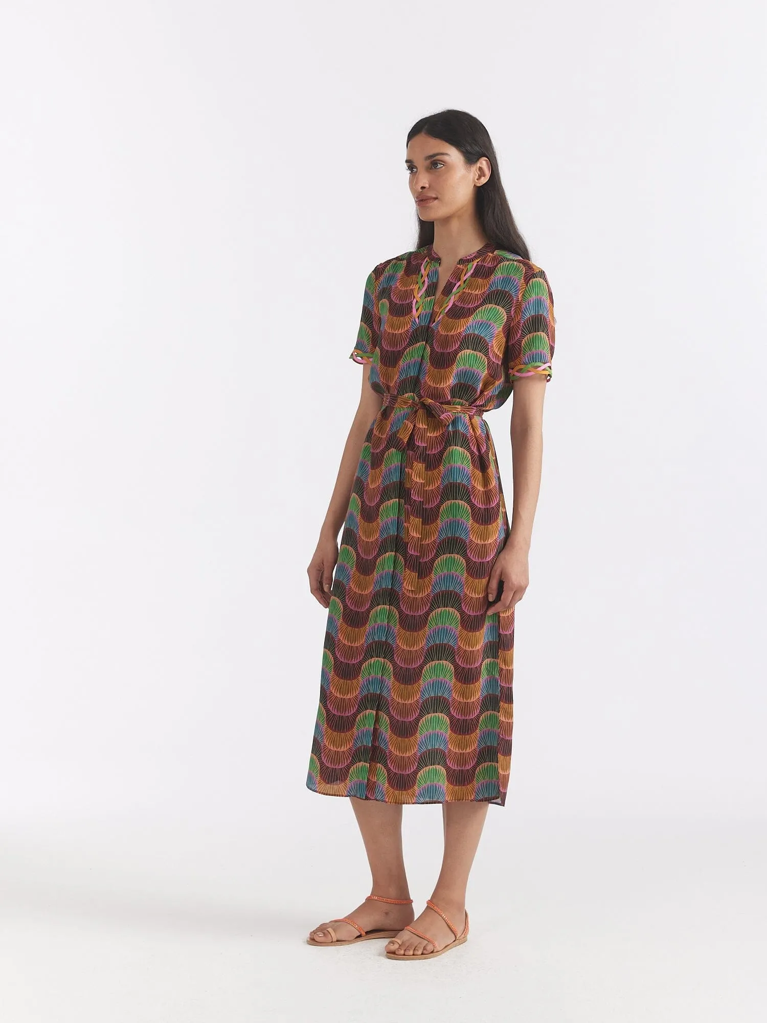 Vicki Braid Dress in Lark