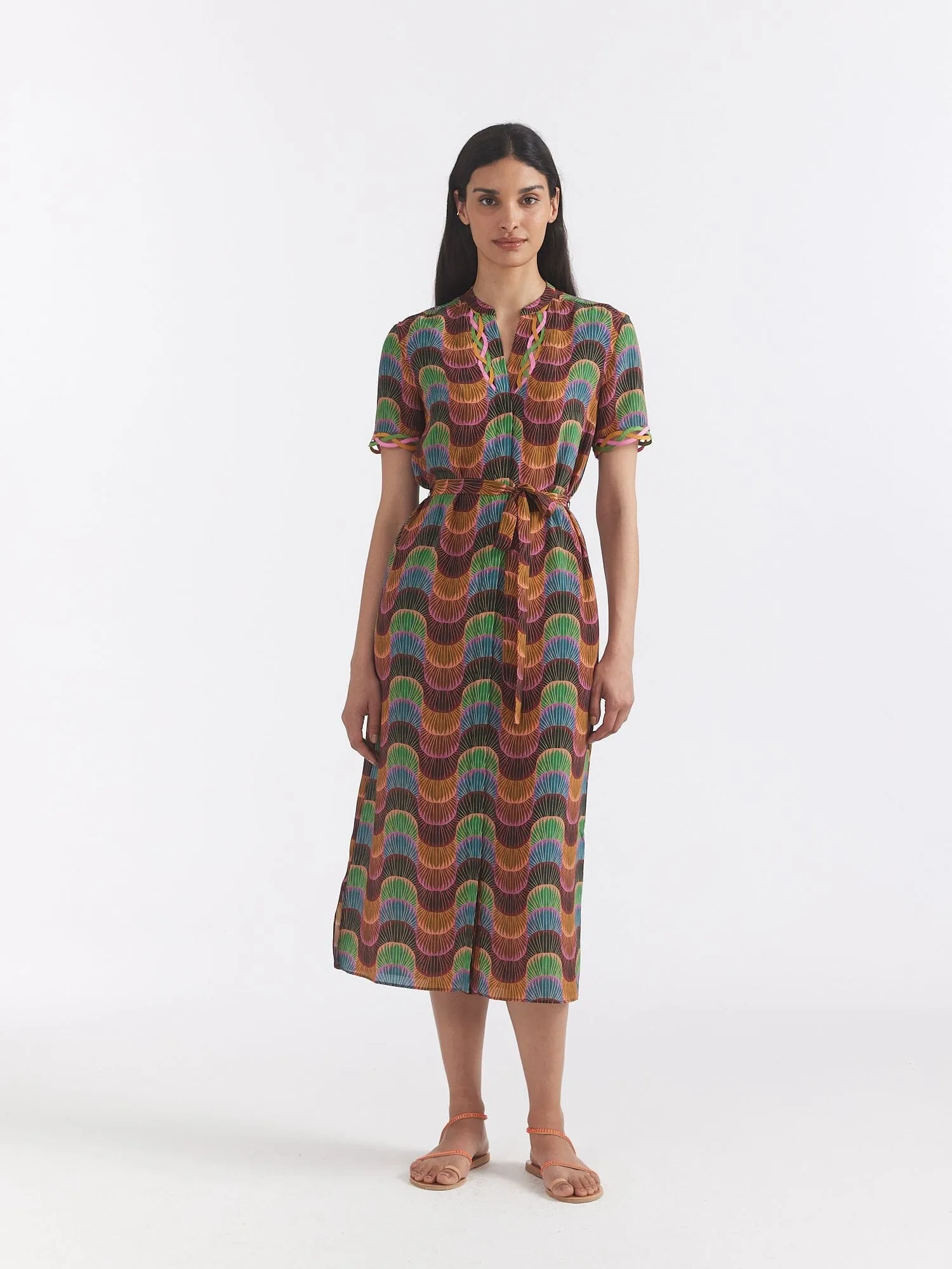 Vicki Braid Dress in Lark