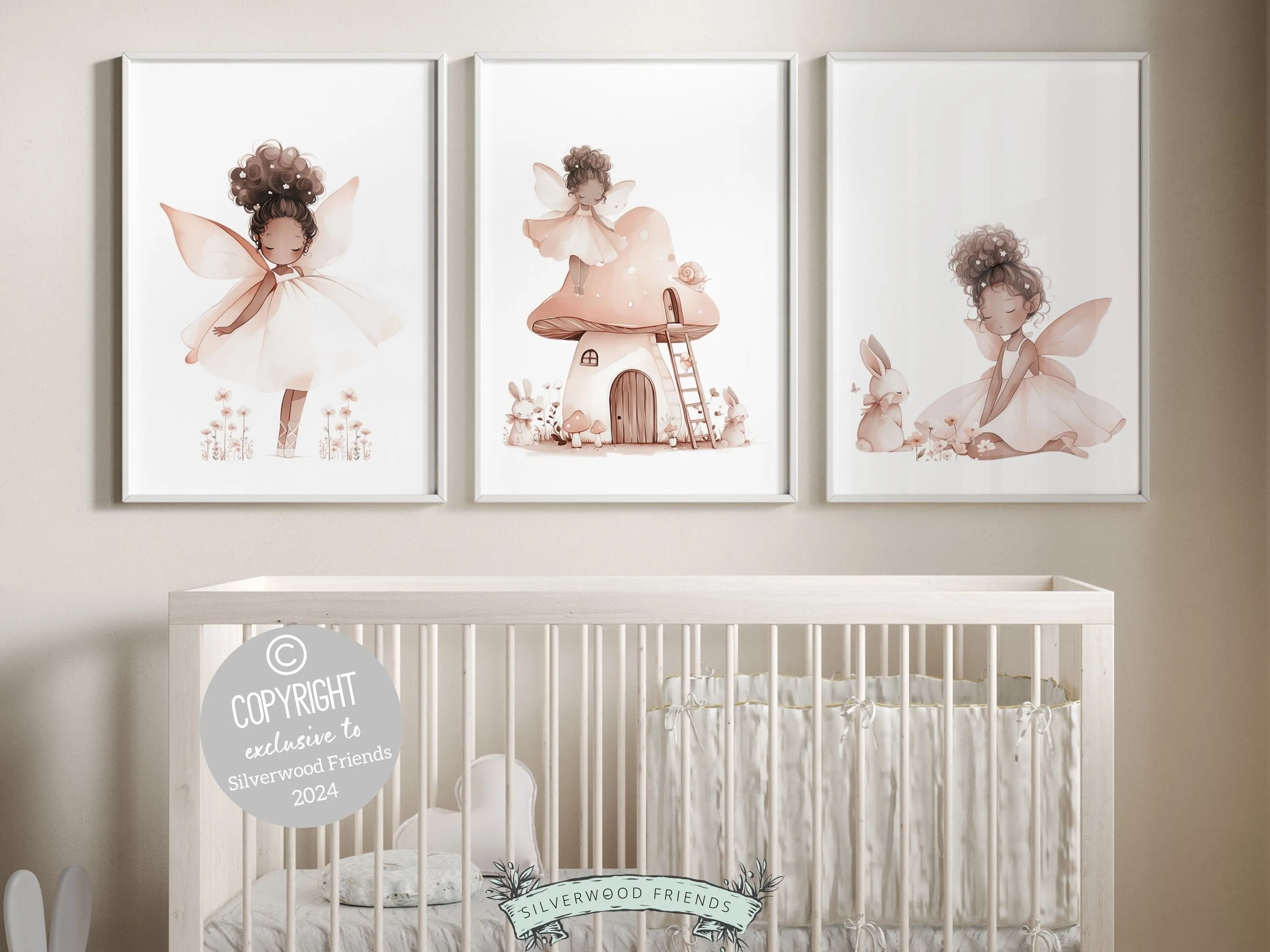 Whimsical Wildflower Fairy Nursery Prints - Set 4