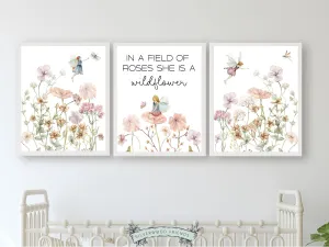 Wildflower Fairy Nursery Print Set