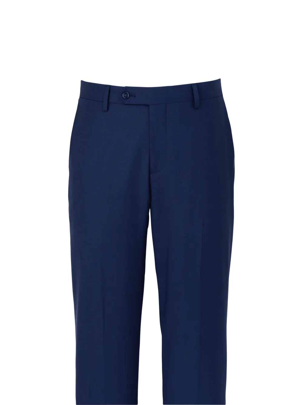 Wool Stretch Bengaline Suit Pants - Blue