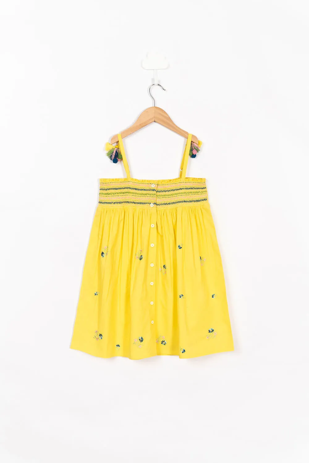 Yellow Smocked Dress