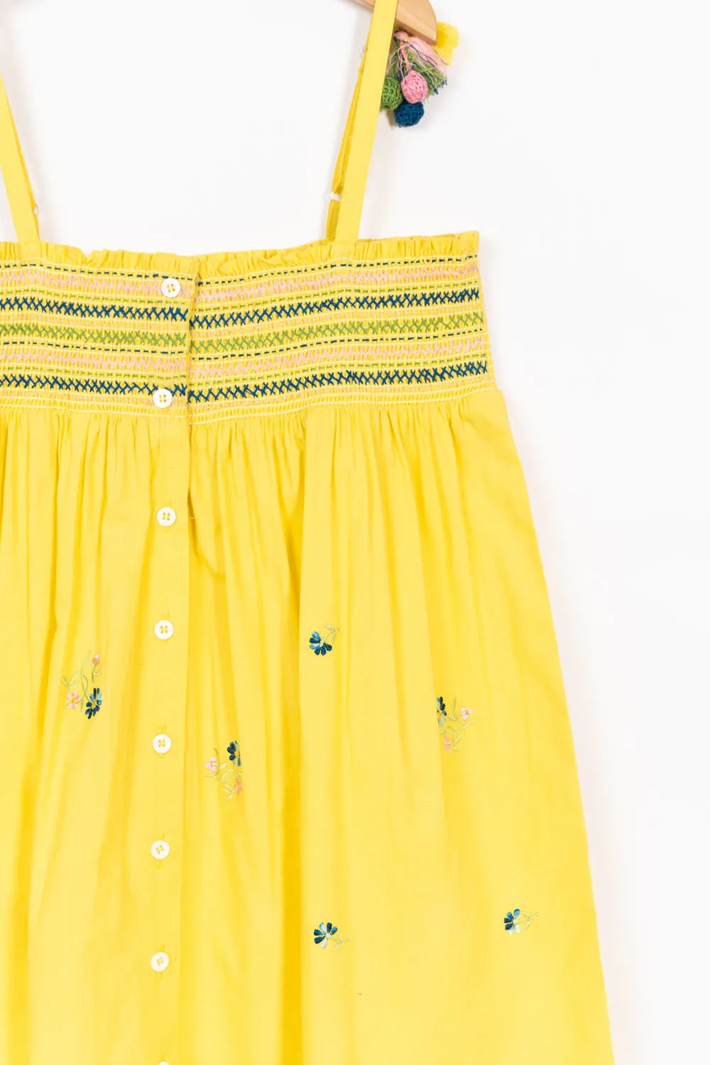 Yellow Smocked Dress