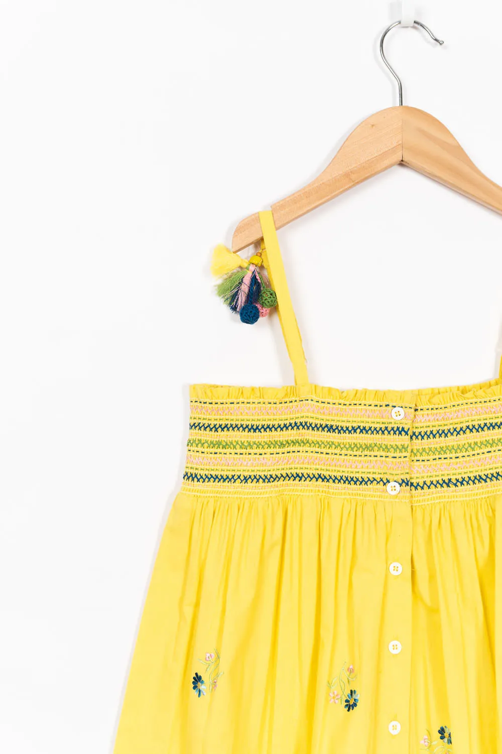 Yellow Smocked Dress